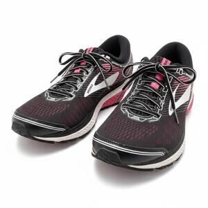 Brooks Ghost 10 Women’s Size 7.5 B Black Pink Running Shoes Athletic Sneakers